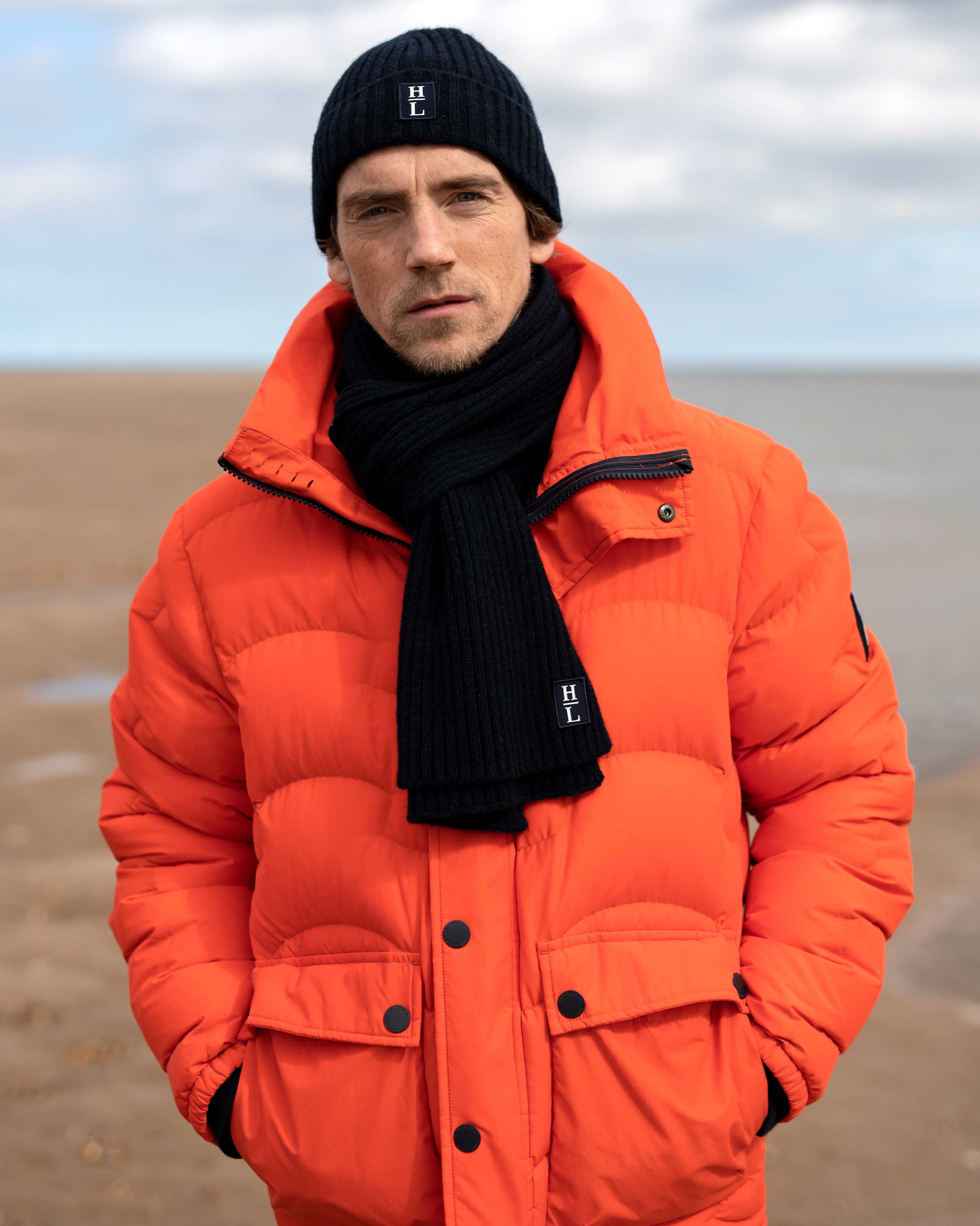 maxi padded coat with hood